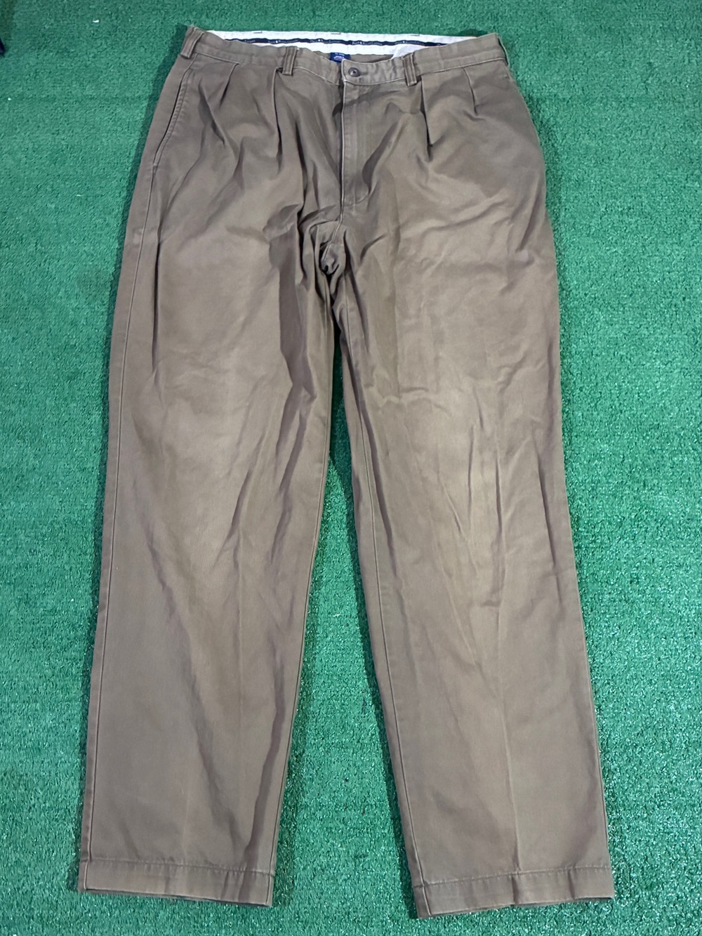 Polo Ralph Lauren Olive Pleated Chino Pants Sz 36x32